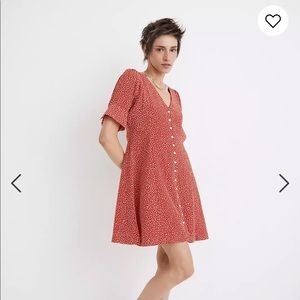Madewell - Silk Button Front Mini Dress in Park Picnic - Size 2